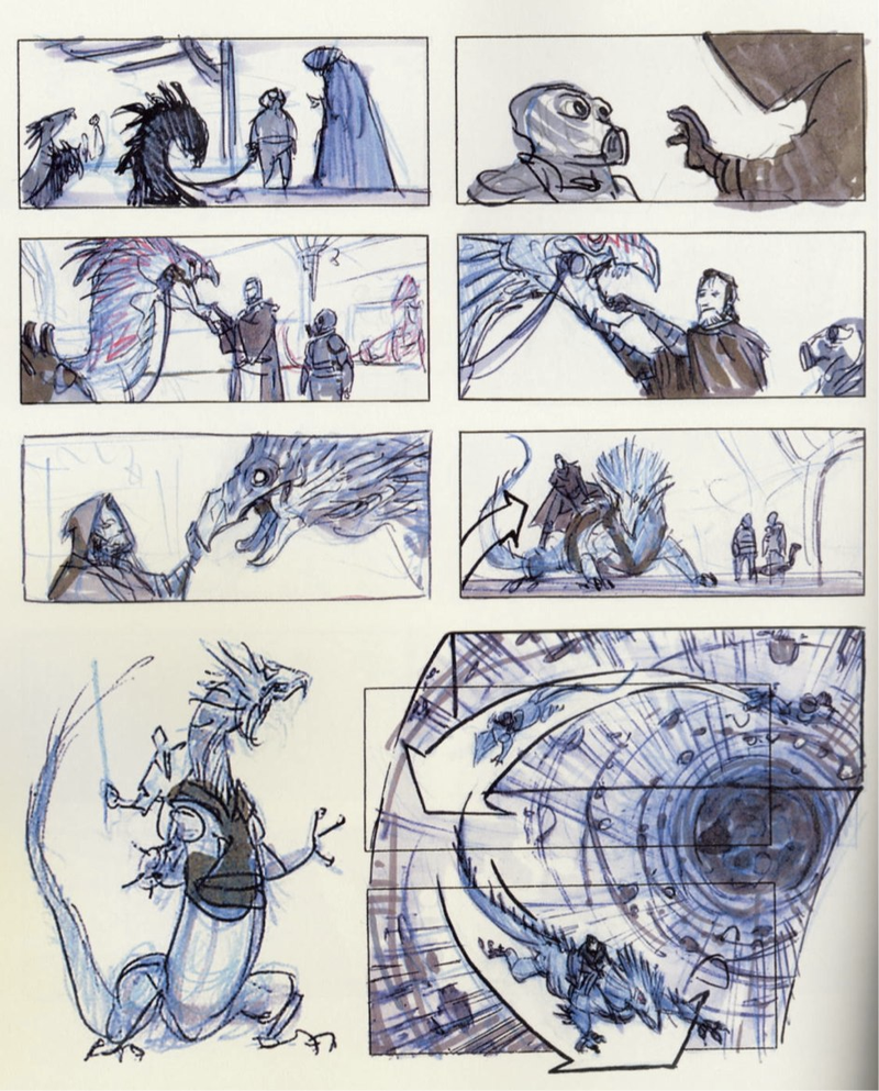 Illustration for article titled Storyboards reveal the amazing Star Wars prequel you never saw